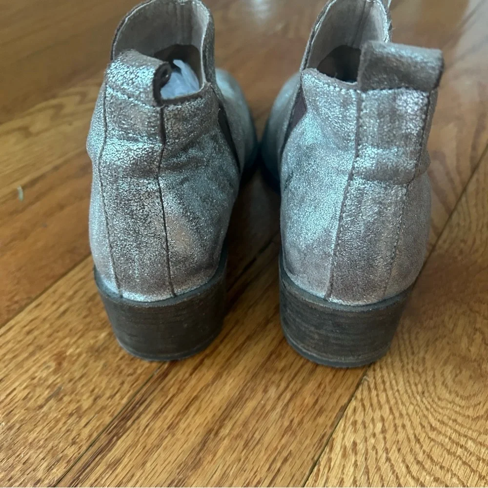 Seychelles On Stage Ankle Boots 6.5 Pewter Distressed Suede Leather Western